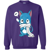 Sweatshirts Purple / Small Happy Crewneck Sweatshirt