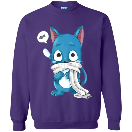 Sweatshirts Purple / Small Happy Crewneck Sweatshirt