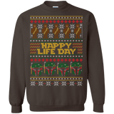 Sweatshirts Dark Chocolate / Small Happy Life Day Crewneck Sweatshirt