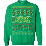 Sweatshirts Irish Green / Small Happy Life Day Crewneck Sweatshirt