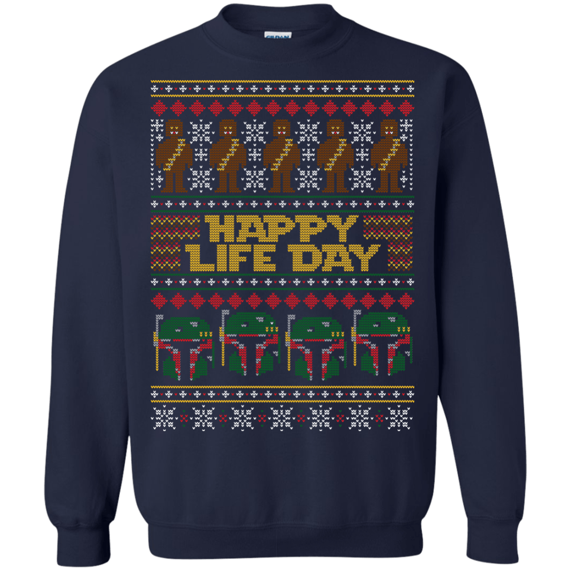 Sweatshirts Navy / Small Happy Life Day Crewneck Sweatshirt