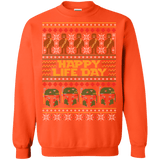 Sweatshirts Orange / Small Happy Life Day Crewneck Sweatshirt