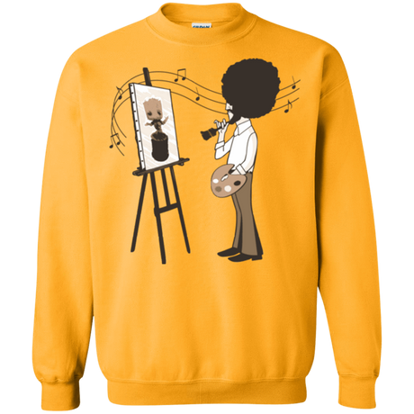 Sweatshirts Gold / Small Happy Little Tree Crewneck Sweatshirt