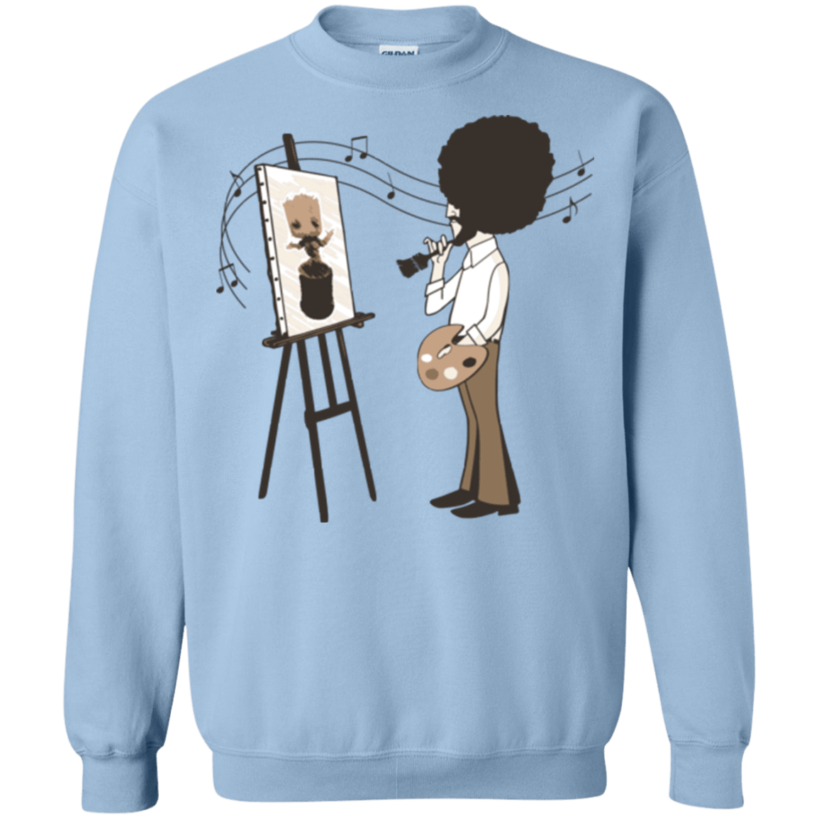 Sweatshirts Light Blue / Small Happy Little Tree Crewneck Sweatshirt