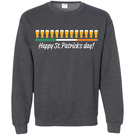 Sweatshirts Dark Heather / Small Happy St.Patricks Day Crewneck Sweatshirt