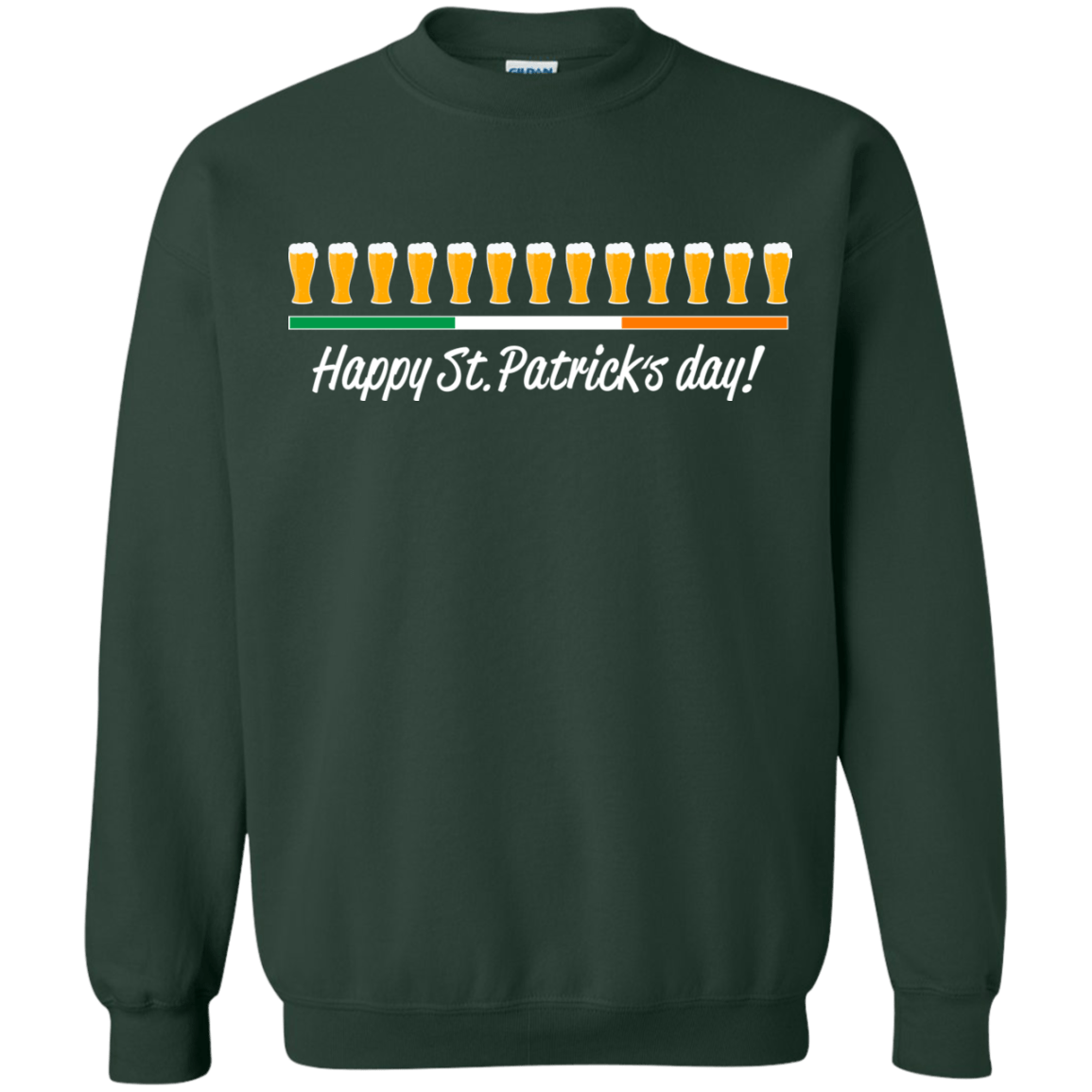 Sweatshirts Forest Green / Small Happy St.Patricks Day Crewneck Sweatshirt