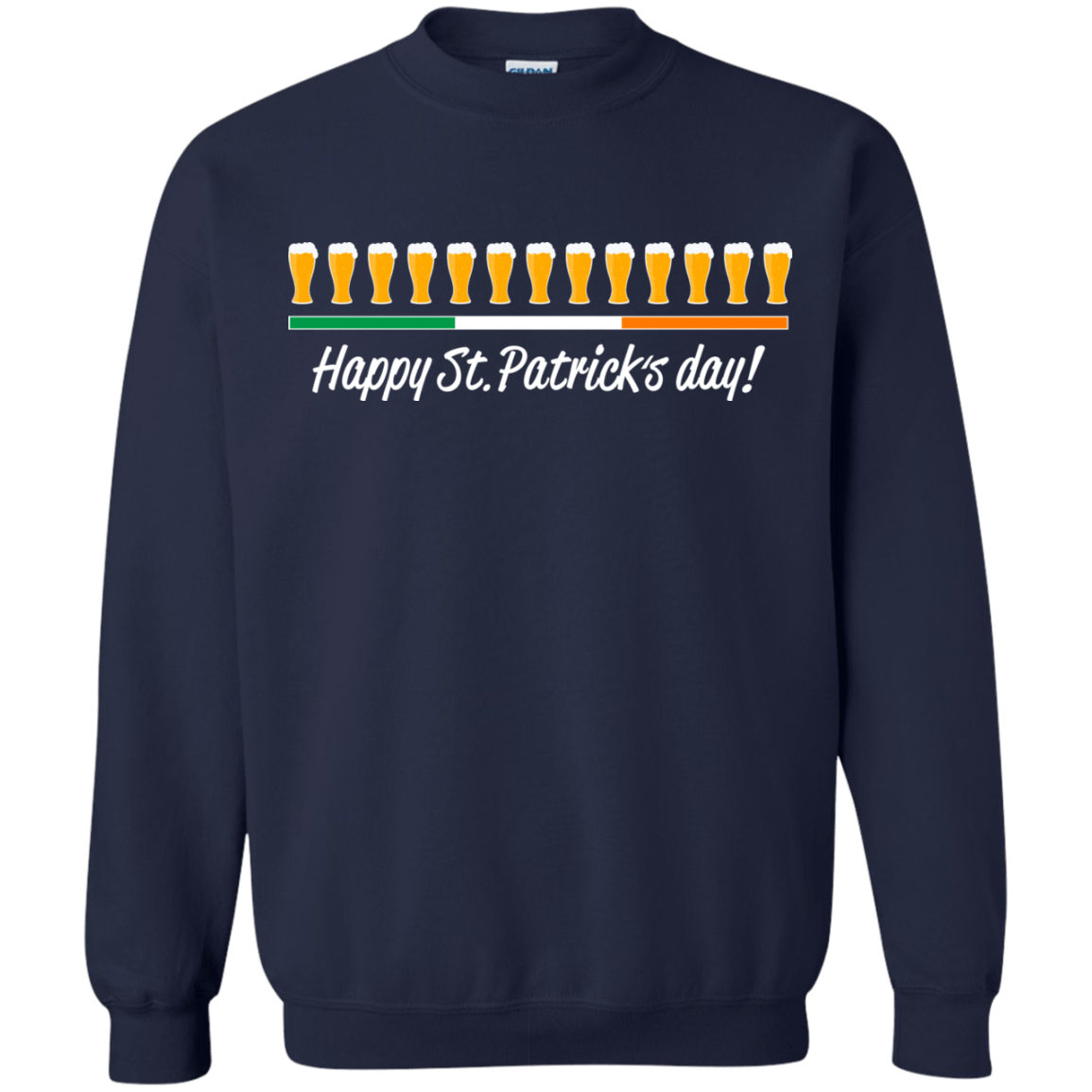 Sweatshirts Navy / Small Happy St.Patricks Day Crewneck Sweatshirt