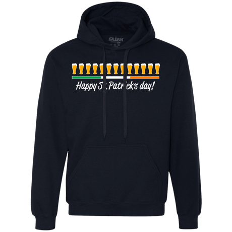Sweatshirts Navy / Small Happy St.Patricks Day Premium Fleece Hoodie