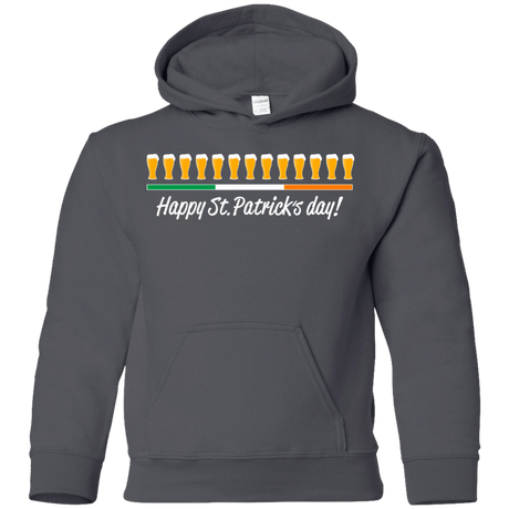 Sweatshirts Charcoal / YS Happy St.Patricks Day Youth Hoodie