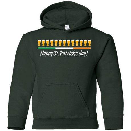 Sweatshirts Forest Green / YS Happy St.Patricks Day Youth Hoodie