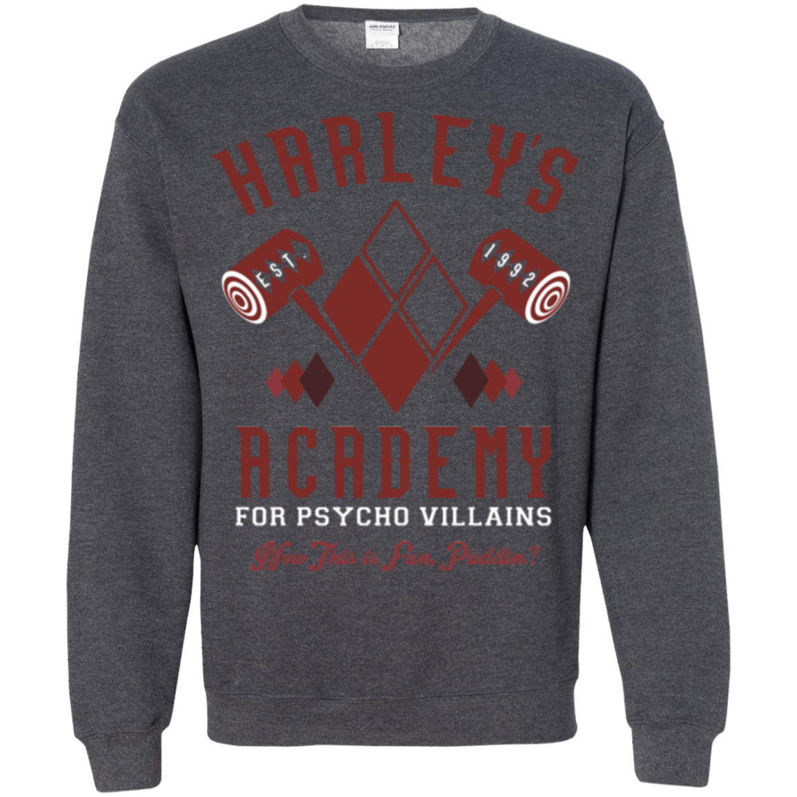 Sweatshirts Dark Heather / Small Harley's Academy Crewneck Sweatshirt