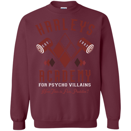 Sweatshirts Maroon / Small Harley's Academy Crewneck Sweatshirt