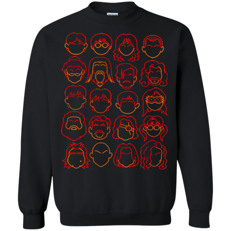 Sweatshirts Black / Small Harry Potter line heads Crewneck Sweatshirt