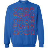 Sweatshirts Royal / Small Harry Potter line heads Crewneck Sweatshirt