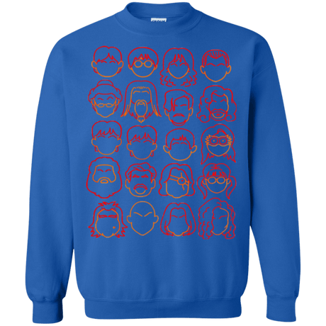 Sweatshirts Royal / Small Harry Potter line heads Crewneck Sweatshirt