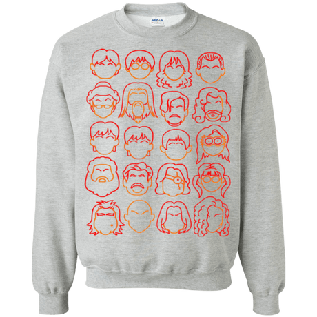 Sweatshirts Sport Grey / Small Harry Potter line heads Crewneck Sweatshirt