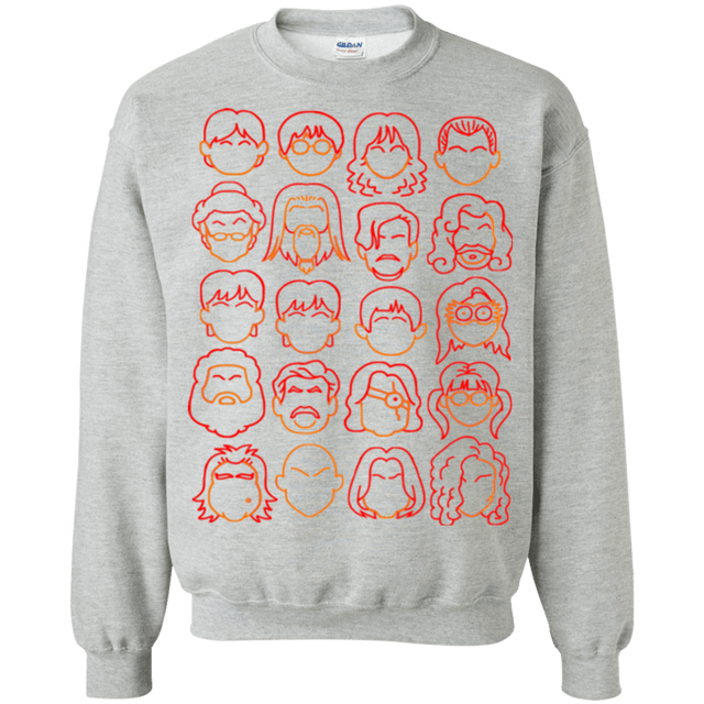 Sweatshirts Sport Grey / Small Harry Potter line heads Crewneck Sweatshirt