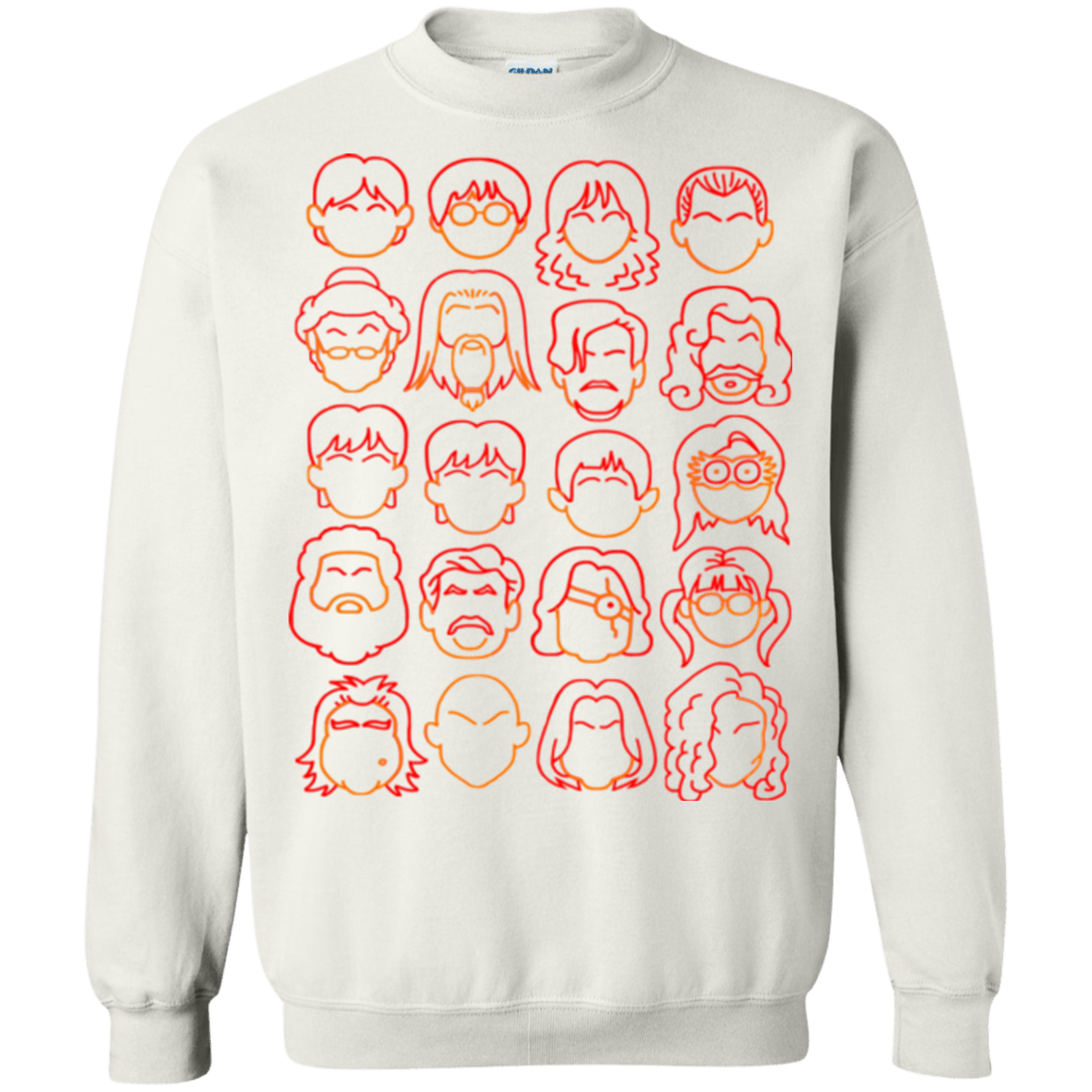 Sweatshirts White / Small Harry Potter line heads Crewneck Sweatshirt