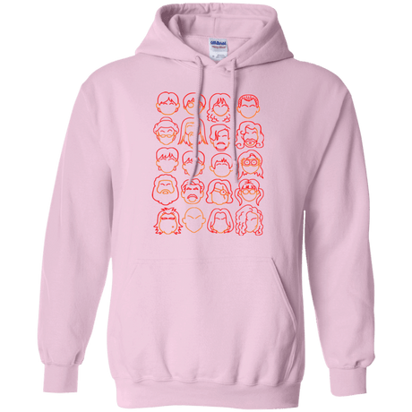 Sweatshirts Light Pink / Small Harry Potter line heads Pullover Hoodie