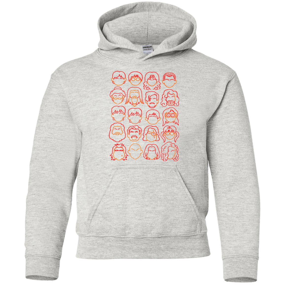Sweatshirts Ash / YS Harry Potter line heads Youth Hoodie