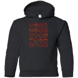 Sweatshirts Black / YS Harry Potter line heads Youth Hoodie