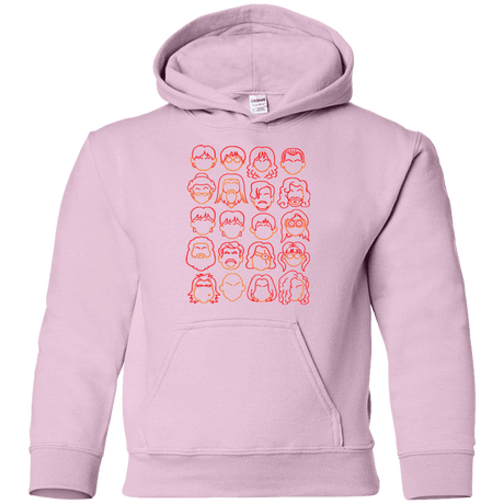 Sweatshirts Light Pink / YS Harry Potter line heads Youth Hoodie