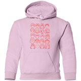 Sweatshirts Light Pink / YS Harry Potter line heads Youth Hoodie
