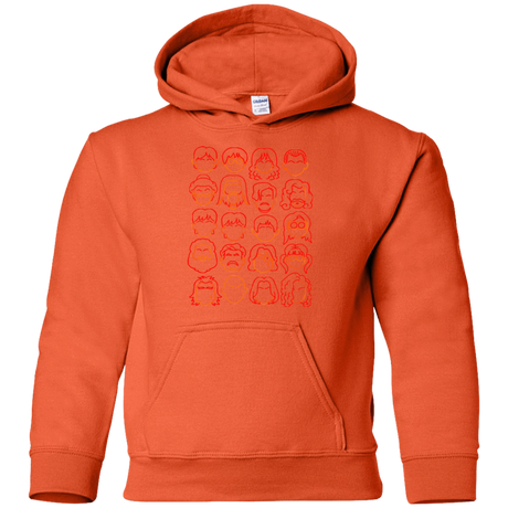 Sweatshirts Orange / YS Harry Potter line heads Youth Hoodie