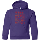 Sweatshirts Purple / YS Harry Potter line heads Youth Hoodie