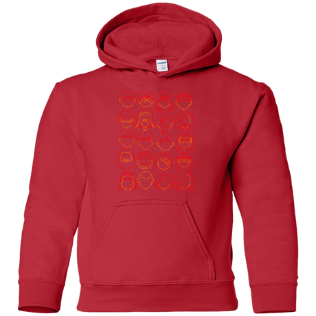 Sweatshirts Red / YS Harry Potter line heads Youth Hoodie