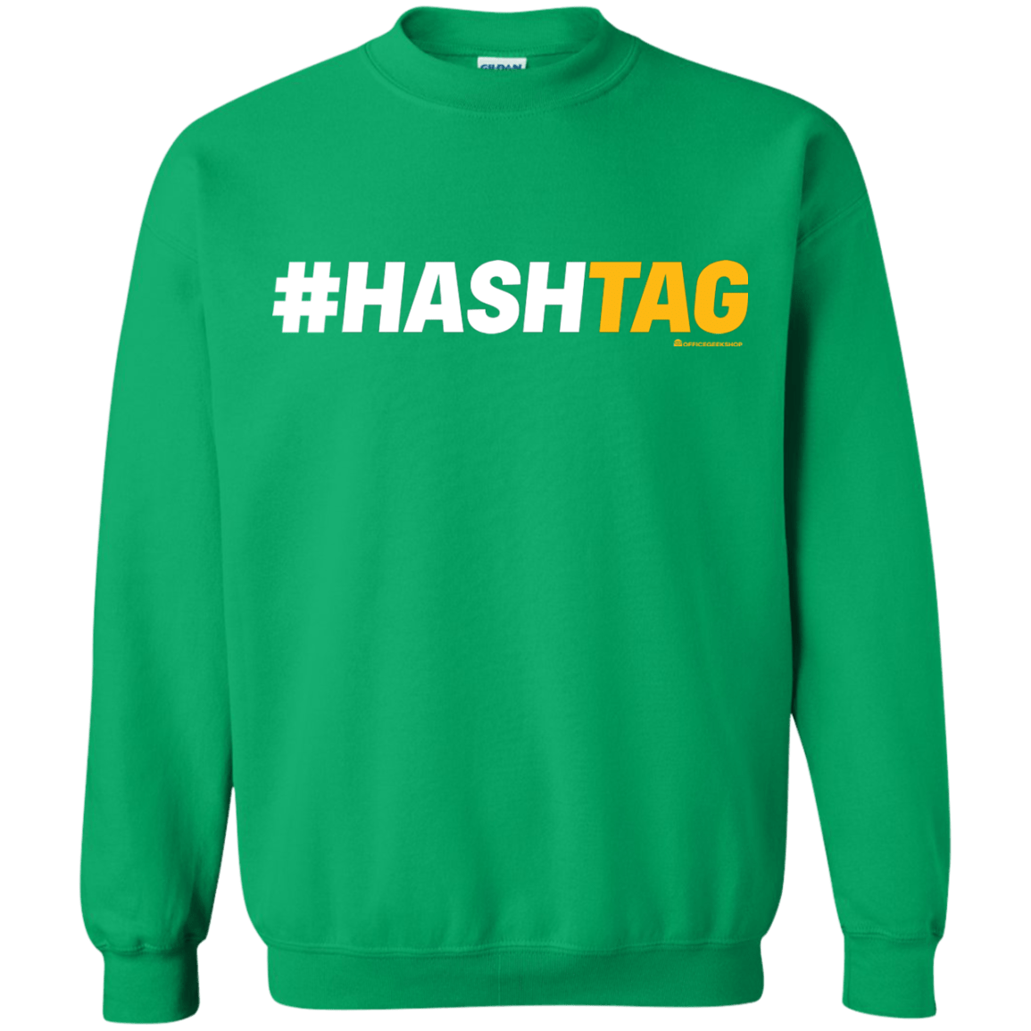 Sweatshirts Irish Green / Small Hashtag Crewneck Sweatshirt