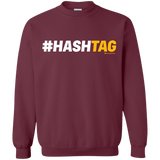 Sweatshirts Maroon / Small Hashtag Crewneck Sweatshirt
