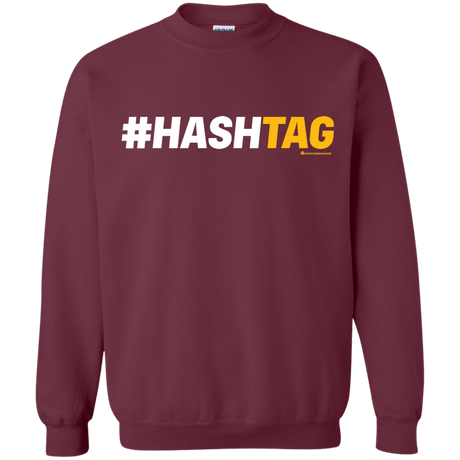 Sweatshirts Maroon / Small Hashtag Crewneck Sweatshirt
