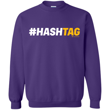 Sweatshirts Purple / Small Hashtag Crewneck Sweatshirt