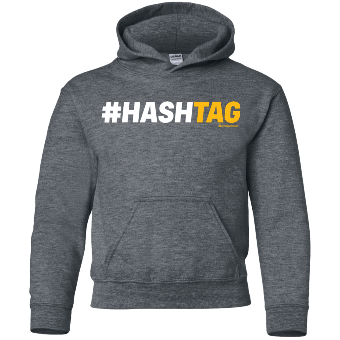 Sweatshirts Dark Heather / YS Hashtag Youth Hoodie