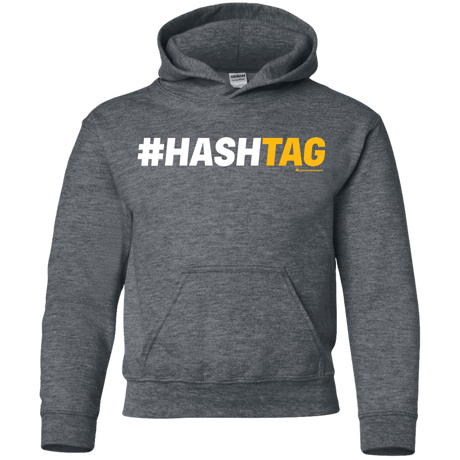 Sweatshirts Dark Heather / YS Hashtag Youth Hoodie
