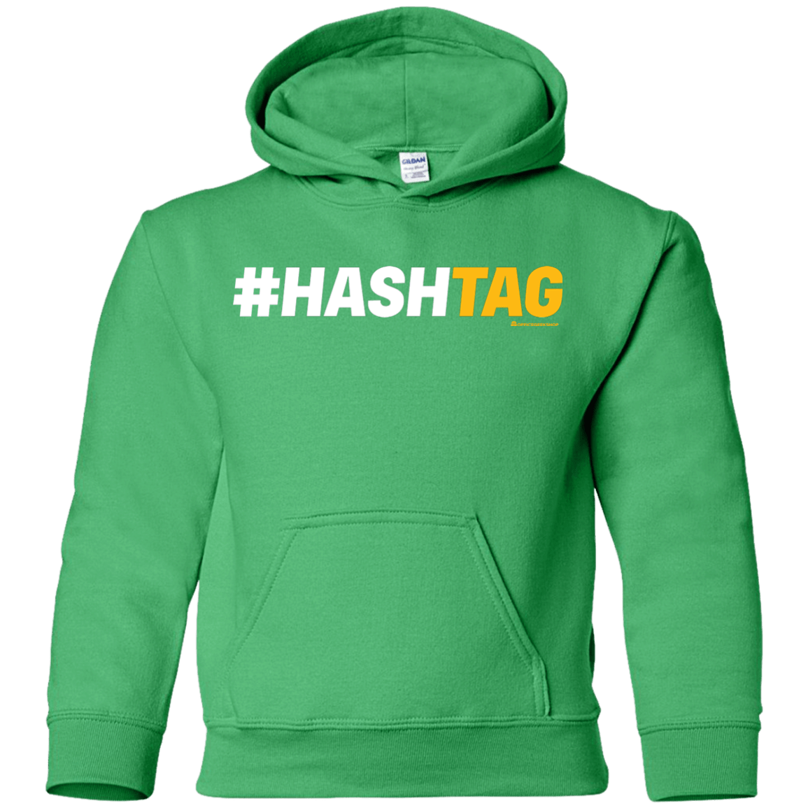 Sweatshirts Irish Green / YS Hashtag Youth Hoodie