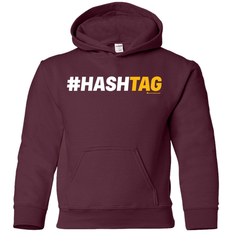 Sweatshirts Maroon / YS Hashtag Youth Hoodie