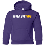 Sweatshirts Purple / YS Hashtag Youth Hoodie