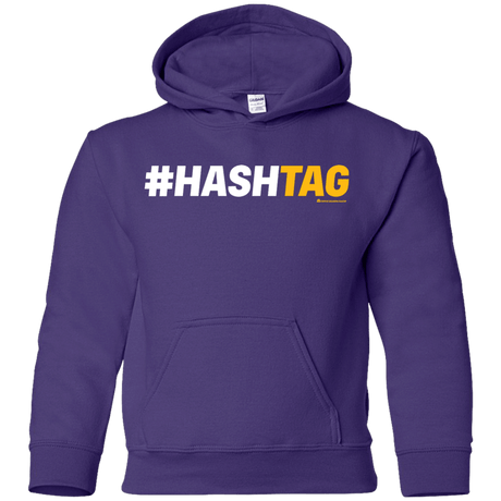 Sweatshirts Purple / YS Hashtag Youth Hoodie