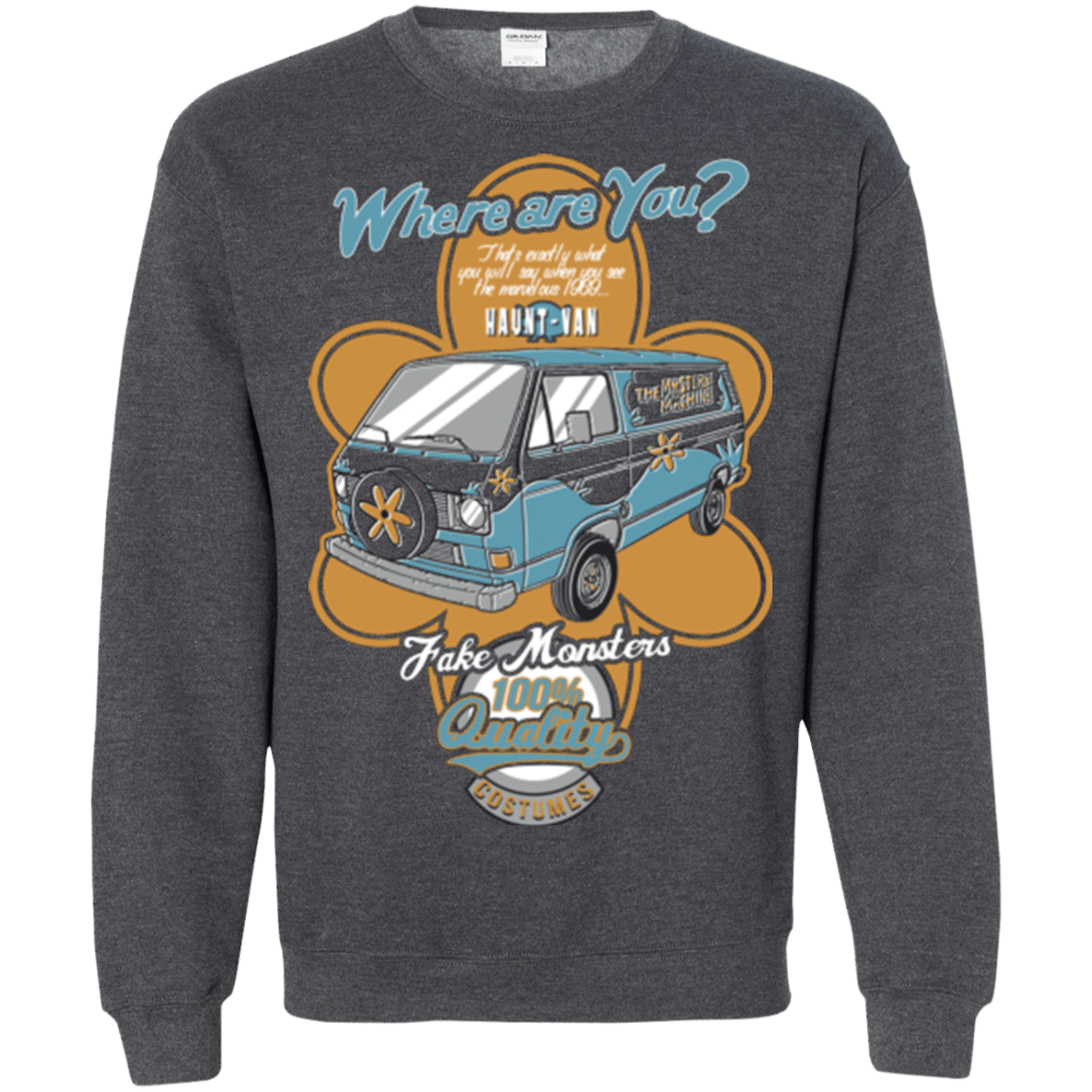 Sweatshirts Dark Heather / Small Haunt Van Crewneck Sweatshirt