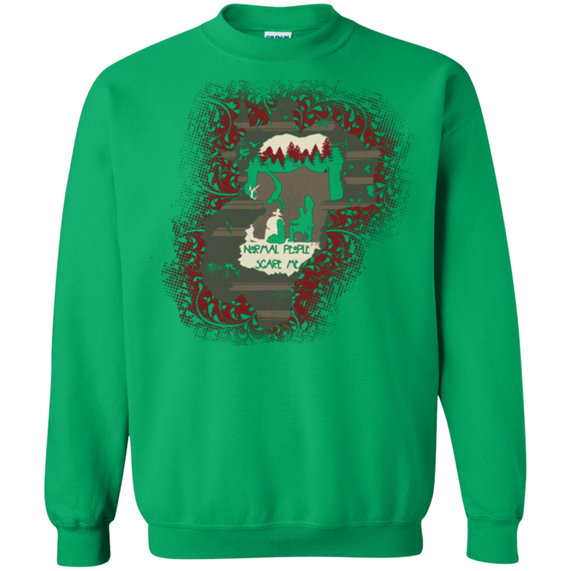 Sweatshirts Irish Green / Small Haunted House Crewneck Sweatshirt