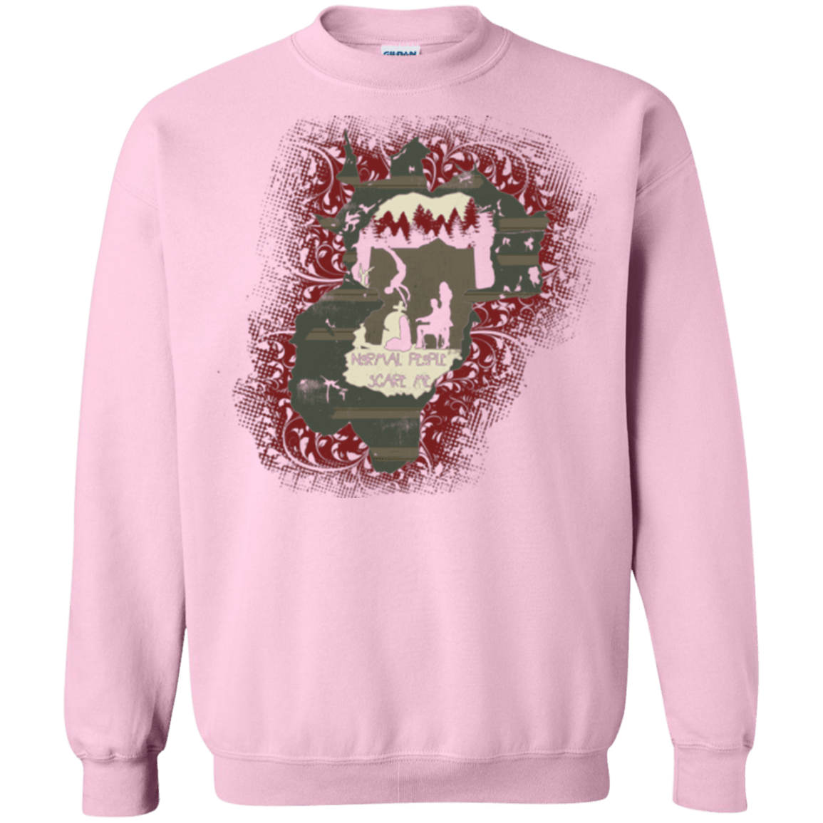 Sweatshirts Light Pink / Small Haunted House Crewneck Sweatshirt