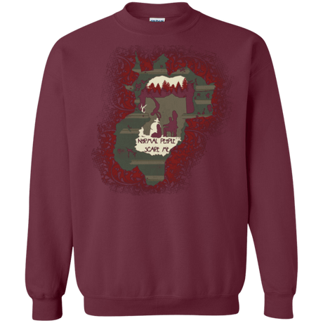 Sweatshirts Maroon / Small Haunted House Crewneck Sweatshirt