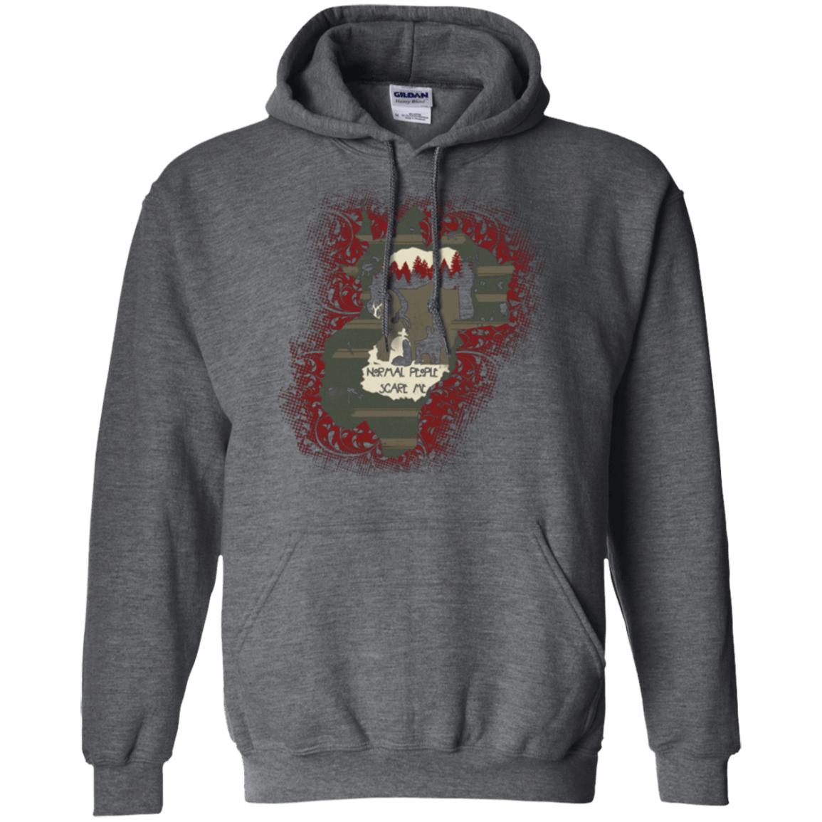 Sweatshirts Dark Heather / Small Haunted House Pullover Hoodie