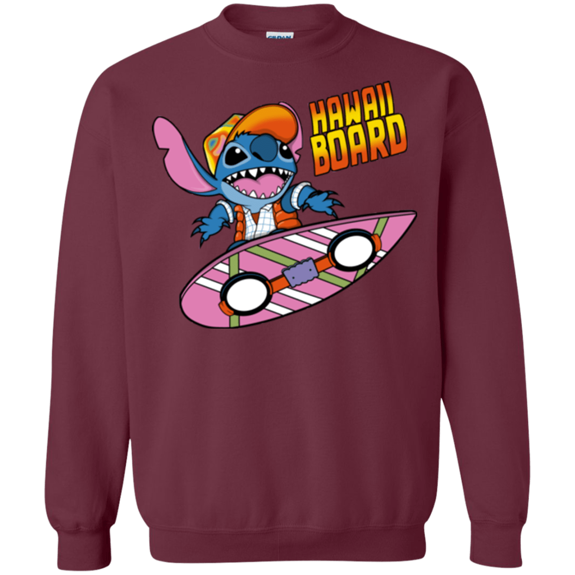 Sweatshirts Maroon / Small Hawaii Board Crewneck Sweatshirt