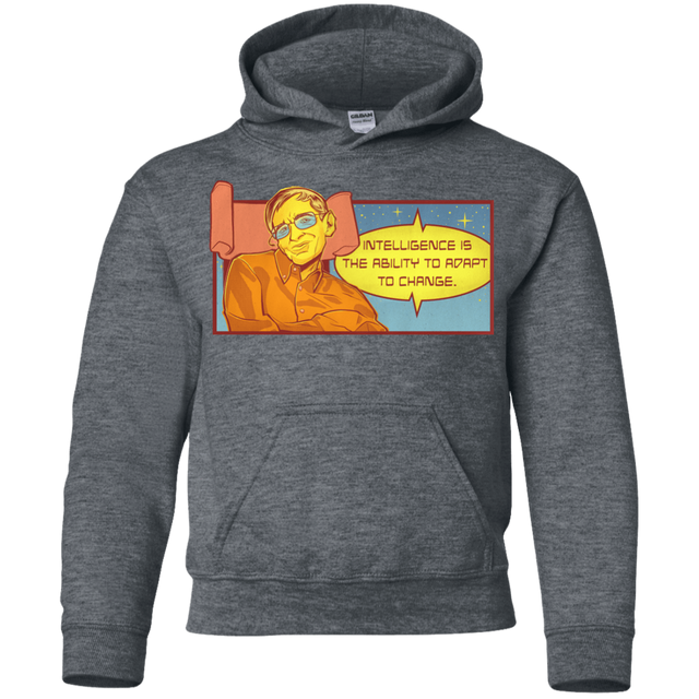 Sweatshirts Dark Heather / YS HAWKING intelligance Youth Hoodie