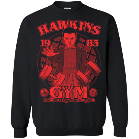 Sweatshirts Black / Small Hawkins Gym Crewneck Sweatshirt