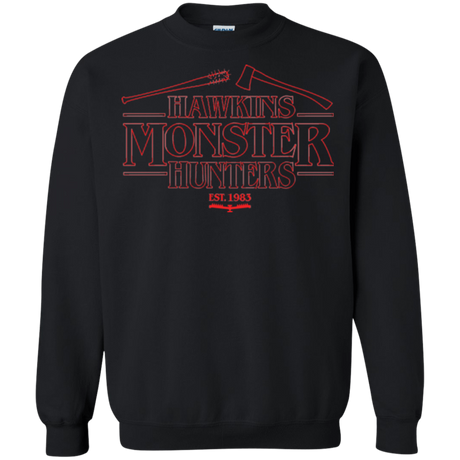 Sweatshirts Black / Small Hawkins Monster Hunters Crewneck Sweatshirt