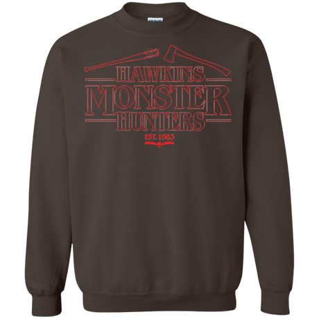Sweatshirts Dark Chocolate / Small Hawkins Monster Hunters Crewneck Sweatshirt